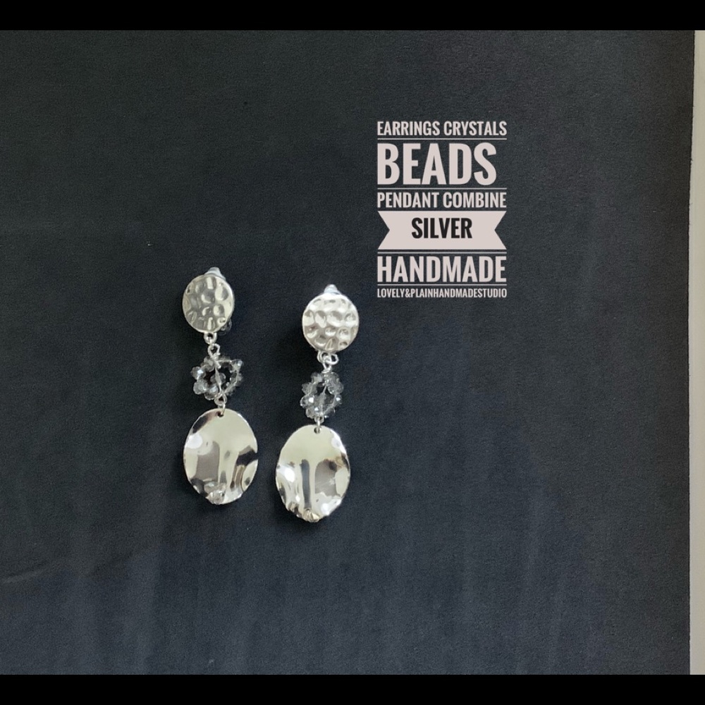 Silver Tone Pendants Earrings